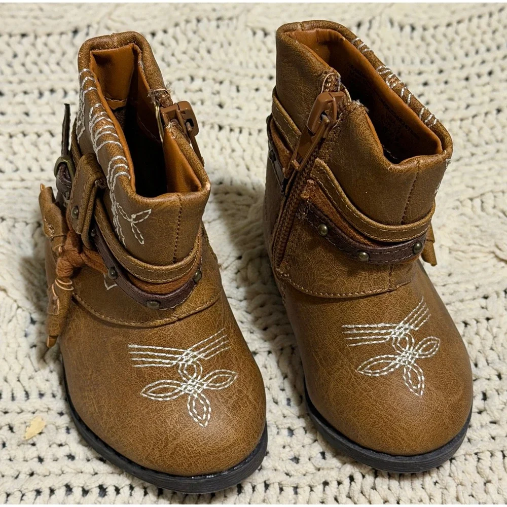 Garanimals Toddler Girls Brown Western Cowboy Boots GGR46DP007 Size 2